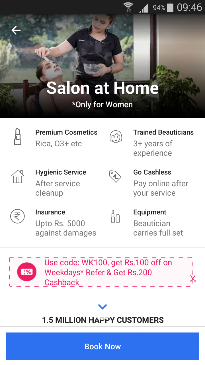 Beauty services at your doorstep by UrbanClap I Review
