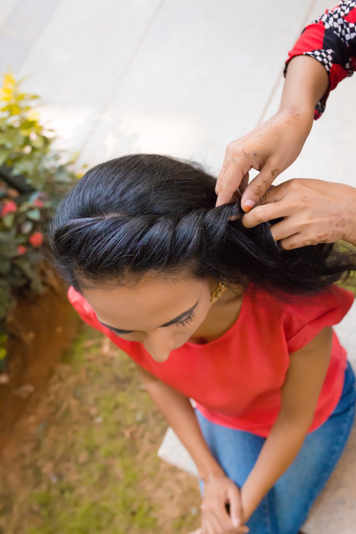 Easy Braided Hairstyles ~ Side French Braid Low Chignon