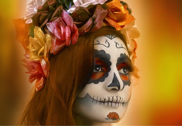 A Step-by-Step Guide to Totally Doable Glam Skeleton Halloween Makeup