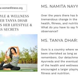 Tanya Dhar for Women Fitness India